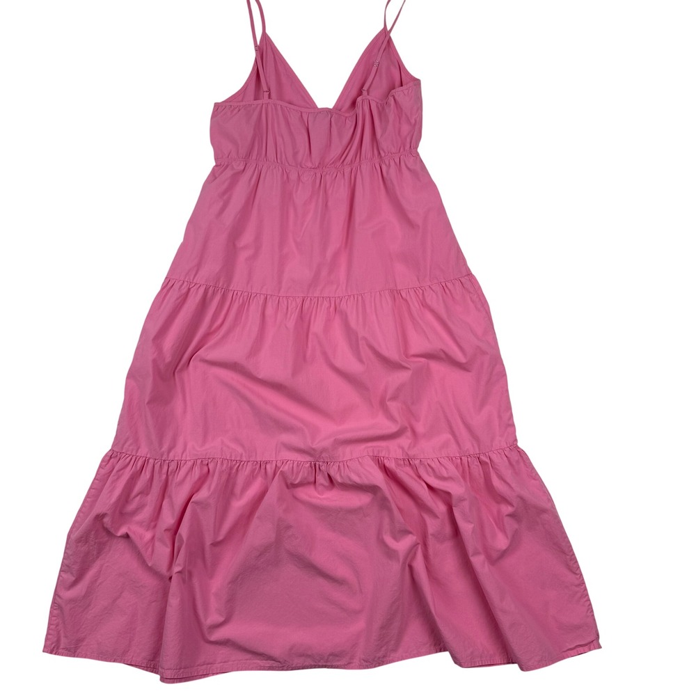 Tiered Avril Rails Hot Pink Cotton Lyocell Maxi Dress Size M Medium - Picture 10 of 11